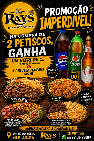 Promoção de petiscos do Ray's